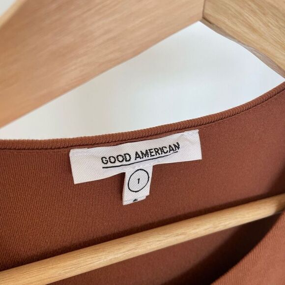 GOOD AMERICAN Rust Orange Tank Minimalist Dress - Picture 3 of 6